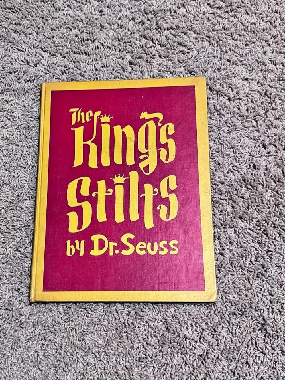 Random House The King's Stilts Vintage Children's Book Red Yellow 1939 1st ED